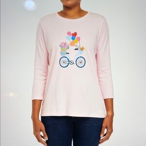 Kim Rogers Pink Bicycle Graphic Tee